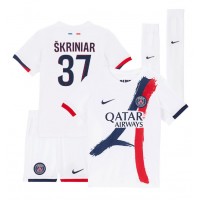 Paris Saint-Germain Milan Skriniar #37 Udebane Trøje Børn 2024-25 Kortærmet (+ Korte bukser)